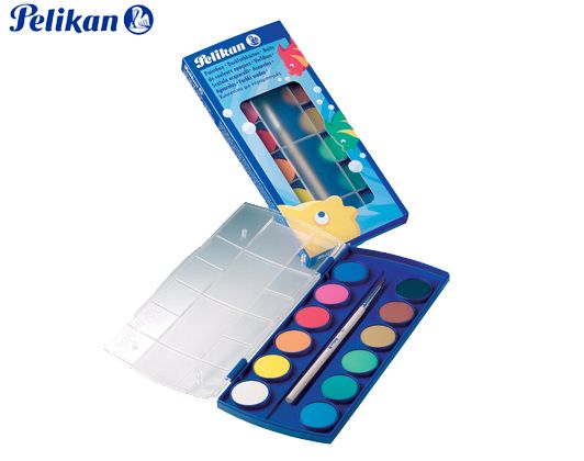 Νερομπογιές σετ 12 τμχ Pelikan & 1 πινέλο
