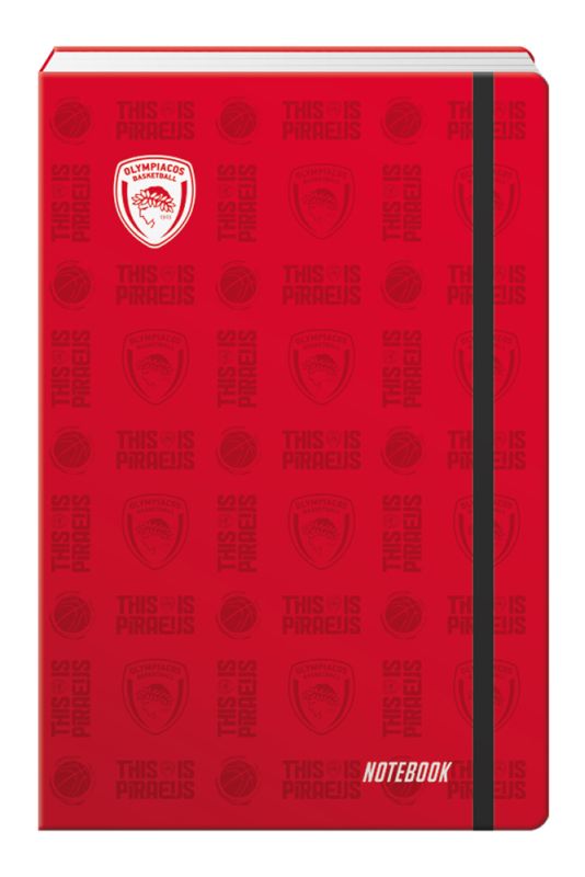 Σημειωματάριο Α5 με γραμμές Χάρτινη Πόλη - Ολυμπιακός Μπάσκετ