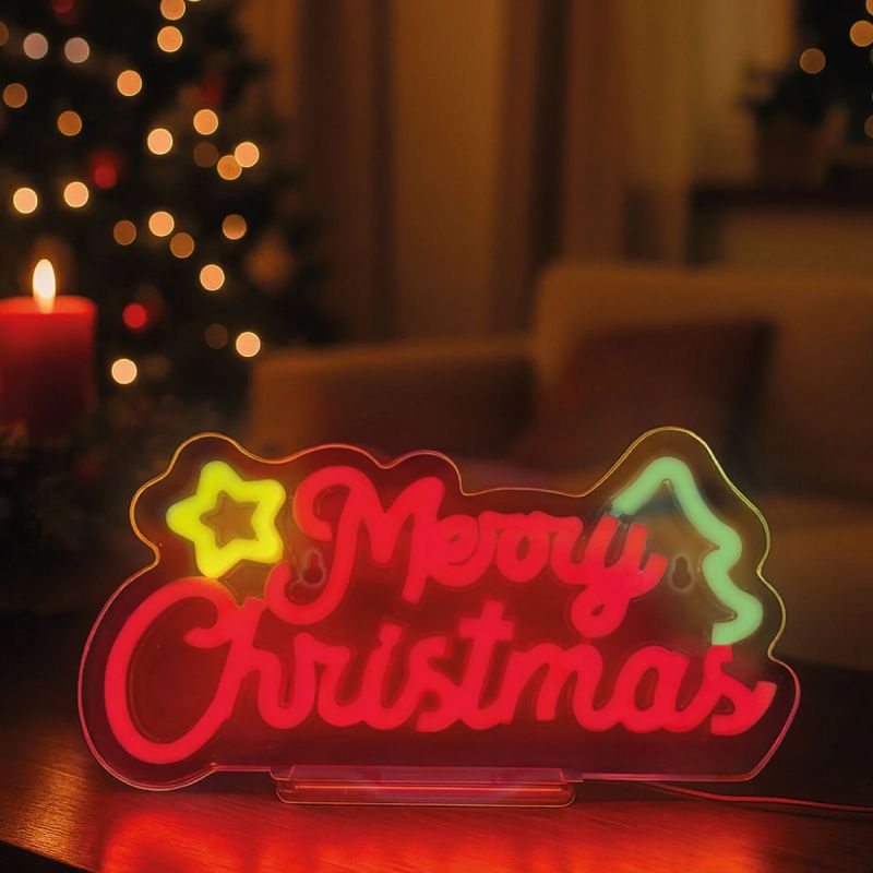 Επιτραπέζιο Φωτιστικό Legami Neon Effect Led Lamp - It&Apos S A Sign: Merry Christmas Είδη Δώρου